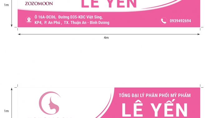 Bảng hiệu đại l&yacute; ph&acirc;n phối mỹ phẩm Zozomoon