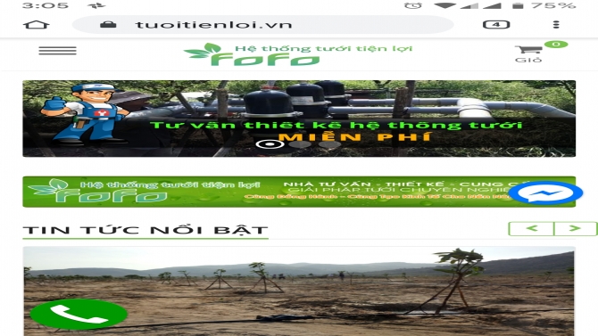 Thiết kế web Tưới Tiện Lợi