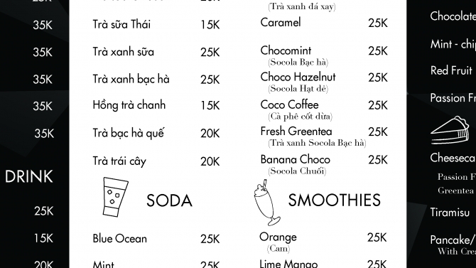 Thiết kế menu Cinebox Coffee