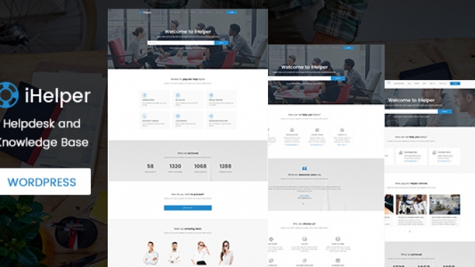 iHelper - Helpdesk and Knowledge Base WordPress Theme