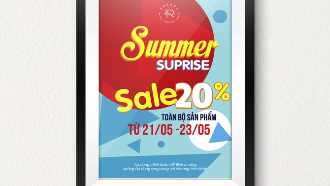 Thiết kế Flyer cho cửa h&agrave;ng thời trang ROSARA