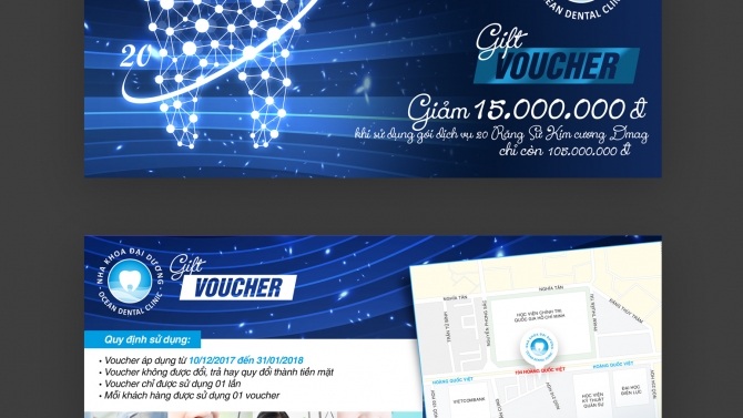 Thiết kế voucher Nha Khoa Đại Dương