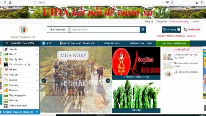 website TMĐT Uida.vn