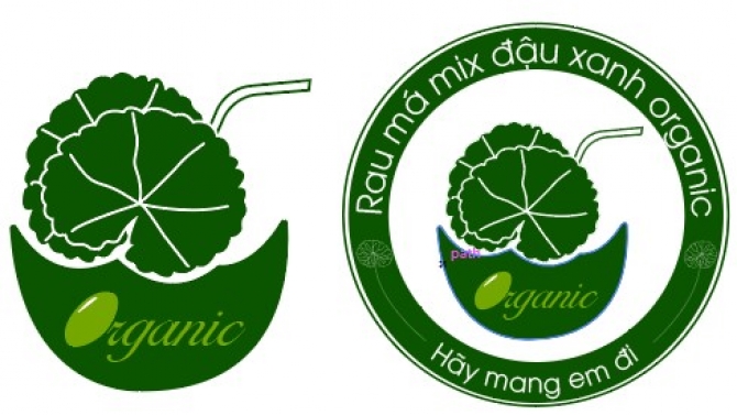 thiết kế logo rau m&aacute; mix đậu xanh