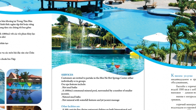 Thiết kế brochure Trung t&acirc;m b&ugrave;n kho&aacute;ng Mũi N&eacute;