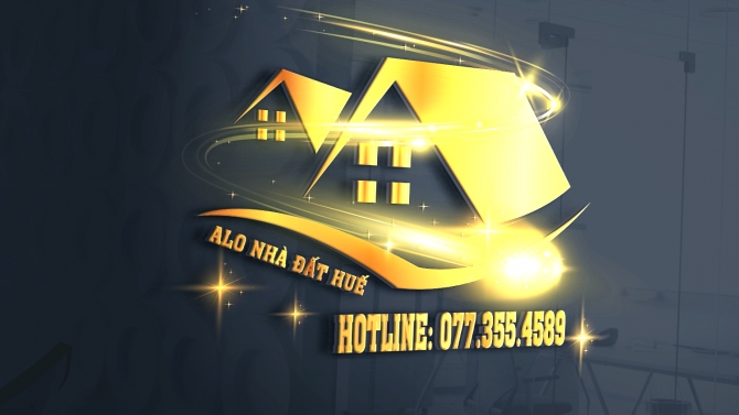 Thiết kế Logo trang Bất Động Sản Alo Nh&agrave; Đất Huế
