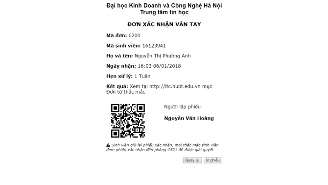 Hệ thống quản l&yacute; đơn từ