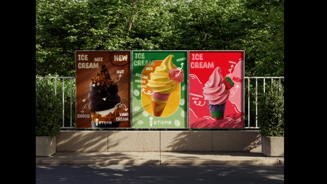 thiết kế poster kem