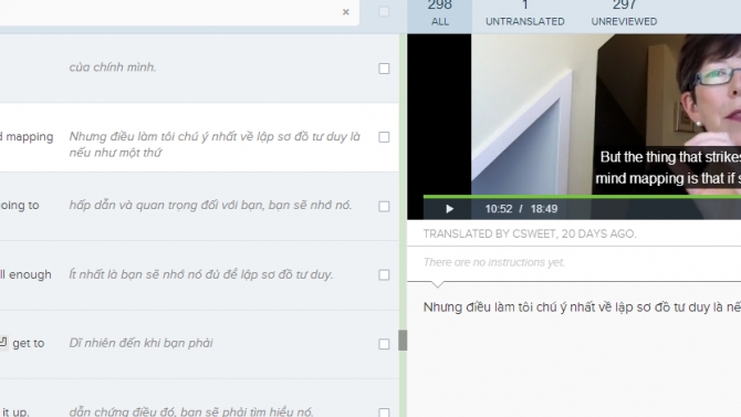 Phi&ecirc;n dịch video b&agrave;i giảng trực tiếp