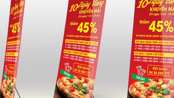 Thiết kế standee Pizza Express