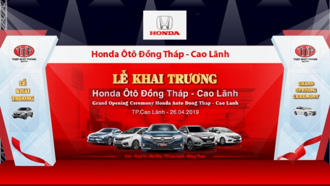 Backdrop khai trương showroom