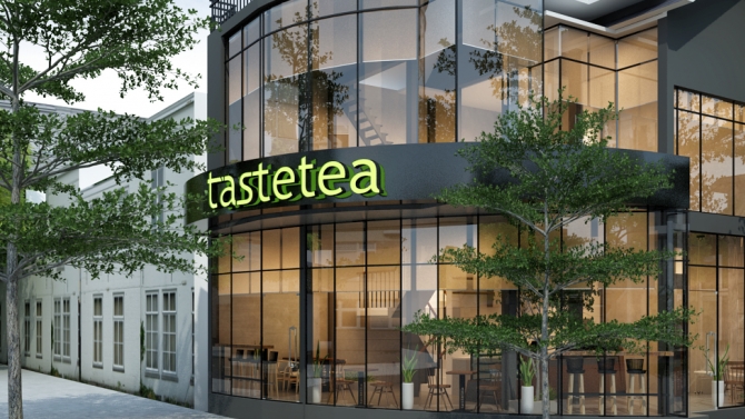 Thiết kế chuỗi tr&agrave; sữa TASTE TEA