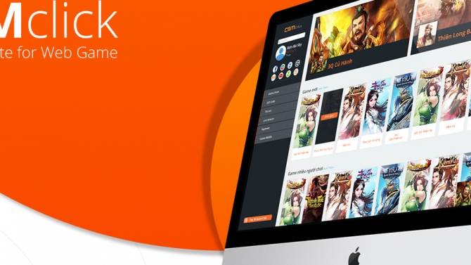 Giao diện website Gameclick