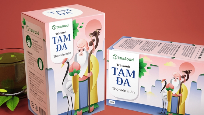 Bao b&igrave; tr&agrave; xanh Tam Đa