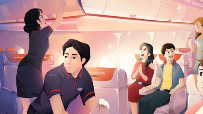 Minh hoạ lịch nội bộ Jetstar