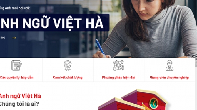 Thiết kế website b&aacute;n kh&oacute;a học tiếng Anh