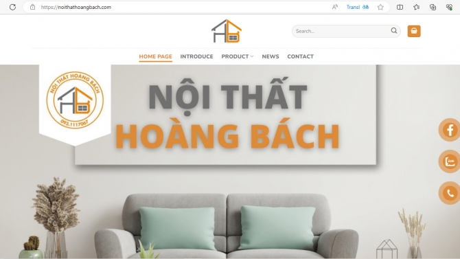 Thi&ecirc;́t k&ecirc;́ web N&ocirc;̣i Th&acirc;́t Hoàng Bách