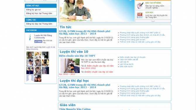 Thiết kế website gi&aacute;o dục Hải Đăng