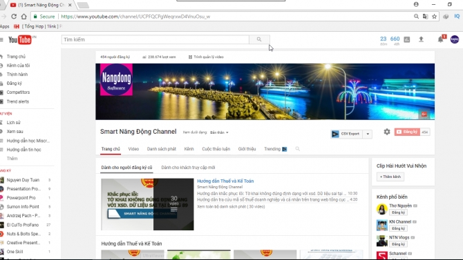 K&ecirc;nh Youtube hướng dẫn tin học văn ph&ograve;ng v&agrave; thuế