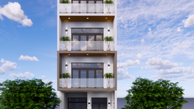 Ngoại thất nh&agrave; phố Q2