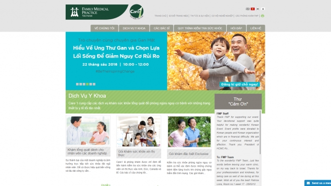 thiết kế website care1.com.vn
