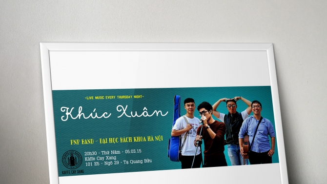 Poster đ&ecirc;m nhạc cho Cafe Kay Xăng - Tạ Quang Bửu
