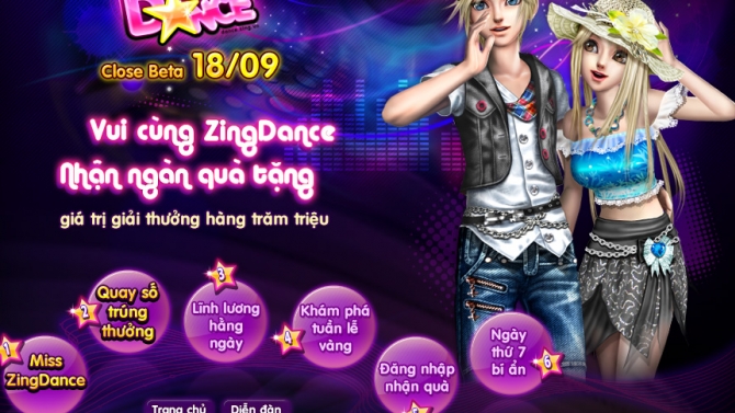 ZingDance Landingpage