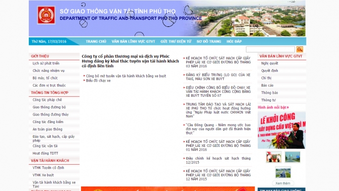 Dự &aacute;n website, trang th&ocirc;ng tin điện tử SGT