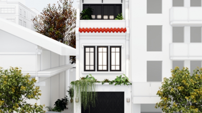 Thiết kế nh&agrave; phố phong c&aacute;ch Indochine