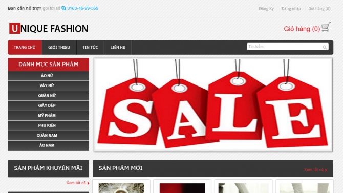 Shop thời trang online