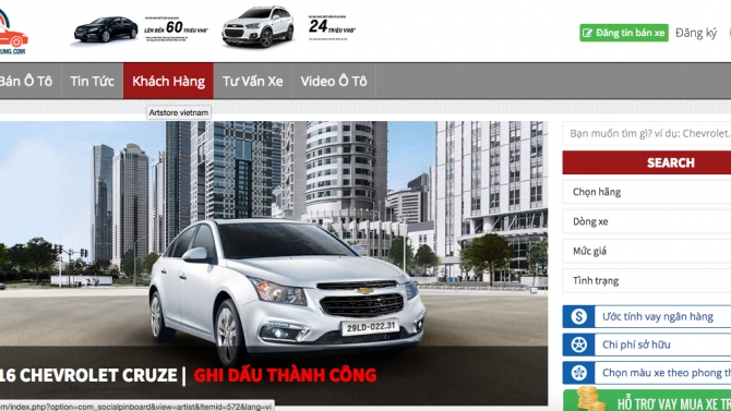 Trang Mua b&aacute;n - quảng c&aacute;o d&ograve;ng xe