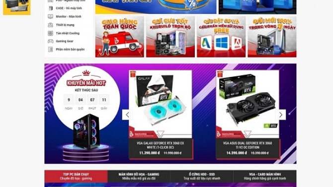 Website thương mại điện tử: Bảo Long PC