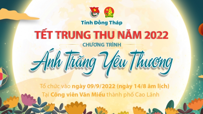 Thiết kế cover facebook dịp Trung thu 2022 tr&ecirc;n Tuổi trẻ Đất Sen Hồng