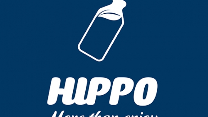 Logo thương hiệu tr&agrave; sữa Hippo
