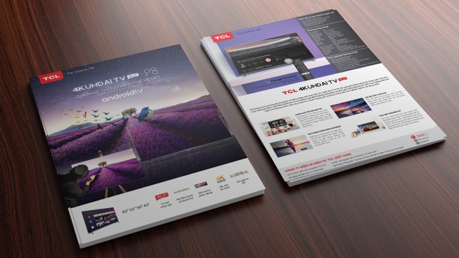 Leaflet sản phẩm TV TCL UHD Ai P8