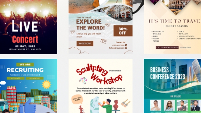 thiết kế poster, flyer v&agrave; mạng x&atilde; hội