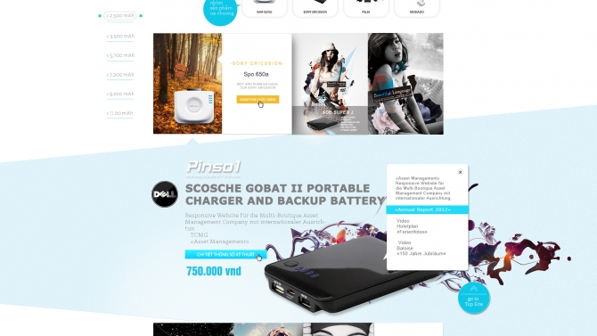 Layout website Pin Dự Ph&ograve;ng