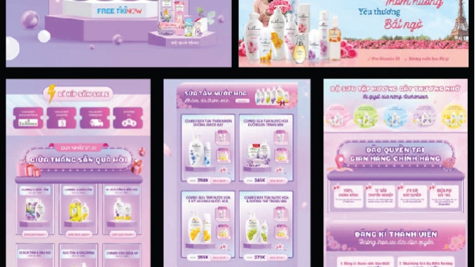 Thiết kế landing page cho Enchanteur - S&agrave;n TMĐT
