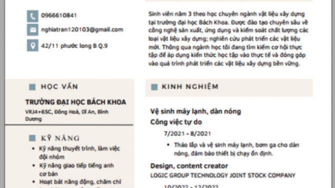 Hồ sơ năng lực