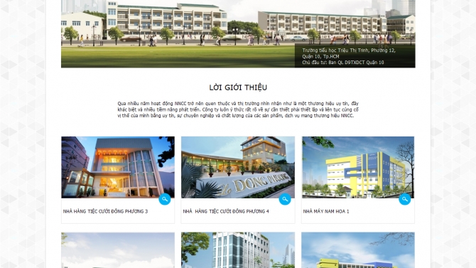 Thiết kế website Cty x&acirc;y dựng Nam Nguyễn