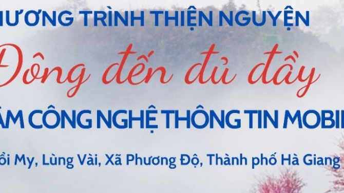 Banner cho chương tr&igrave;nh t&igrave;nh nguyện