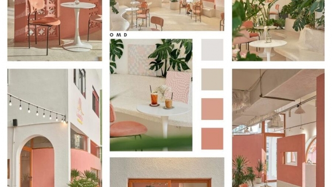 Thiết kế nội thất qu&aacute;n caf&eacute; - Concept &ldquo;Soft Modern Tropical&rdquo;