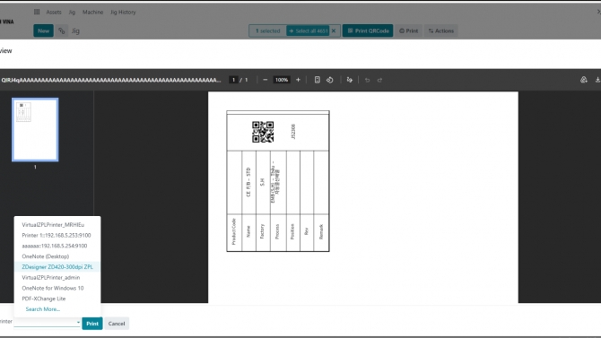 Phần mềm In  nh&atilde;n từ web