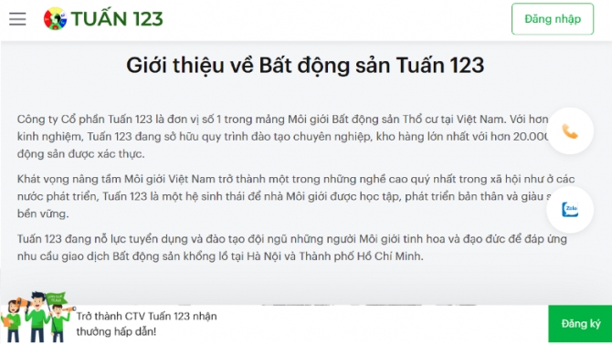 Hệ thống tuyển dụng CTCP Tuan123