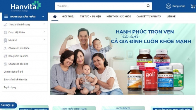 Thiết kế website Hanvita
