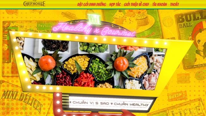 Website The Chef House - Cung cấp bữa ăn healthy