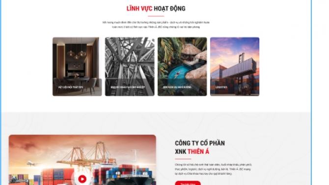 X&acirc;y dựng website giới thiệu c&ocirc;ng ty Thi&ecirc;n &Aacute;