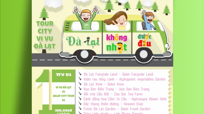 Thiết kế Flyers Thử Th&aacute;ch Việt Travel