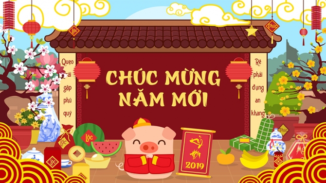Video Motion Ch&uacute;c Mừng Năm Mới Caerux Lab
