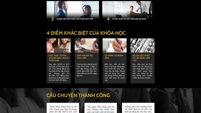 Landing page Gold Class